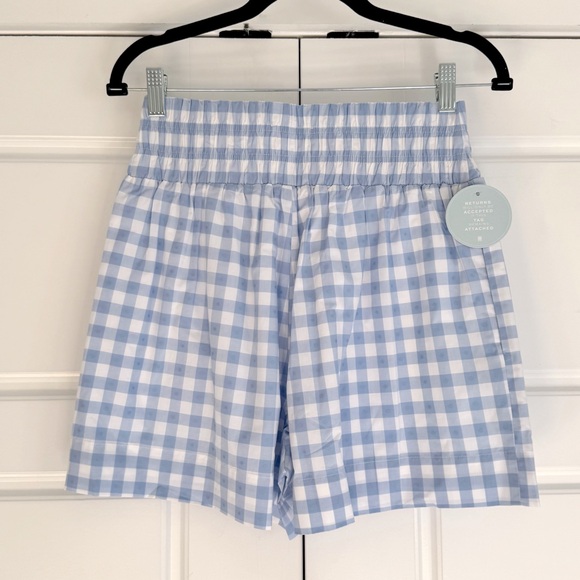Hill House Home Livie Nap Short NWT, Small, Blue Gingham - Picture 4 of 6